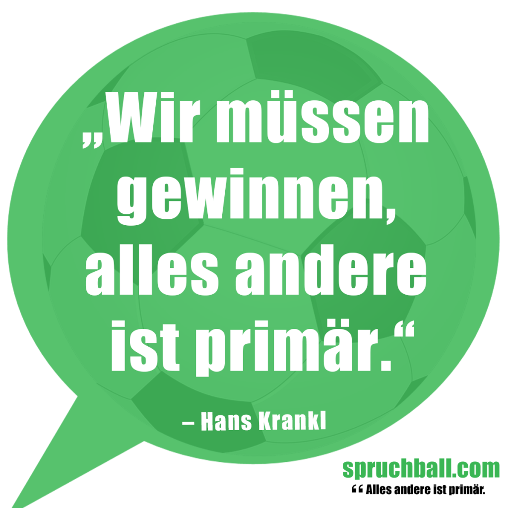 Zitatbild vom Hans Krankl Zitat „...alles andere ist primär.“