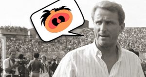 Giovanni Trapattoni mit einer Wütenden Sprechblase im Comic-Stil